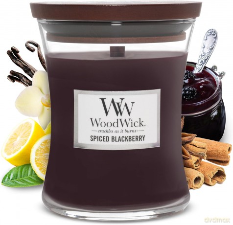 WoodWick Scented candle vase Spiced Blackberry 275 g