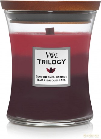 WoodWick Scented candle vase Trilogy Sun-Ripened Berries 275 g