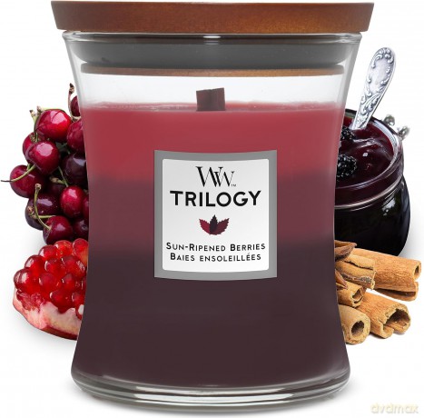 WoodWick Scented candle vase Trilogy Sun-Ripened Berries 275 g