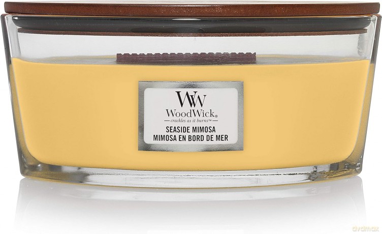 WoodWick Seaside Mimosa scented candle ship 453.6 g