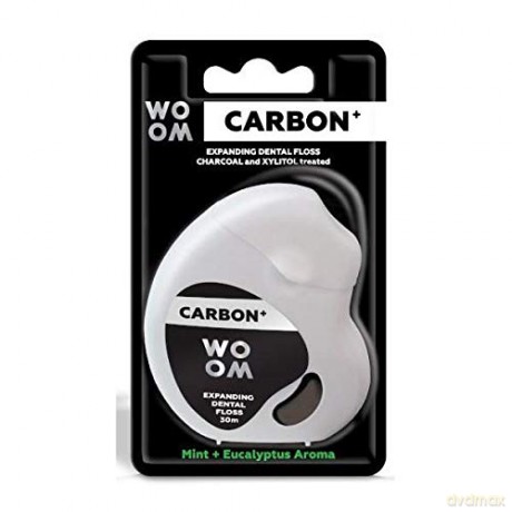 WOOM Dental black dental floss CARBON + (Expanding Dental Floss) 30 m