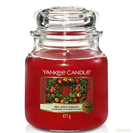 Yankee Candle Fragrant Candle Classic Medium Red Apple Wreath 411 g