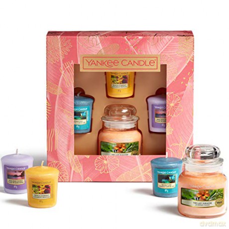 Yankee Candle Gift set of 3 votive candles and 1 small candle The Last Paradise