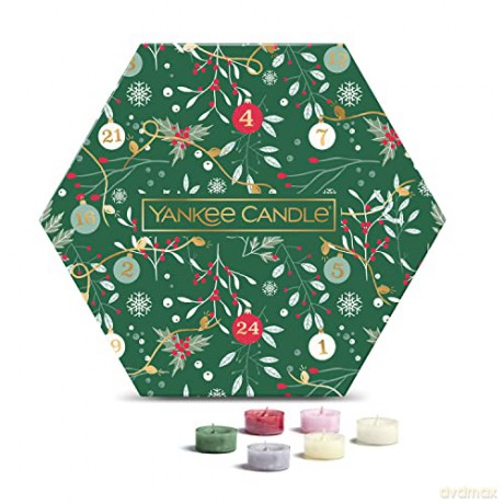 Yankee Candle Gift set of tea candles with candlestick Countdown to Christmas 18 x 9.8 g