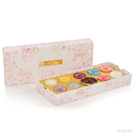 Yankee Candle Gift set of tea candles with candlestick Sakura Blossom Festival 10 x 9.8 g