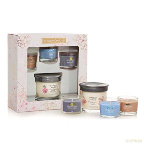 Yankee Candle Gift set of tumbler and votive candles in glass