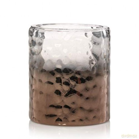 Yankee Candle Glass Candlestick for Votive Candle Sheridan Bronze Punched Metal