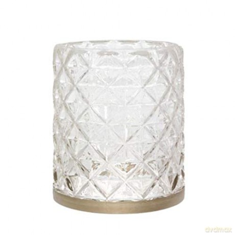 Yankee Candle Glass candlestick for votive candles Langham Matallic Band