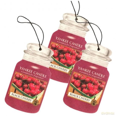 Yankee Candle Paper tag for car Black Cherry 3 pcs