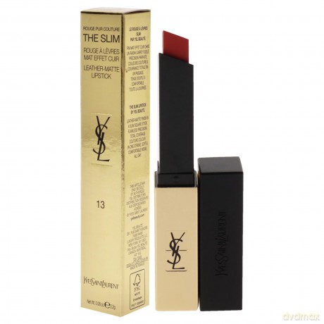 Yves Saint Laurent Thin Frosting Lipstick with Leather Effect Rouge Pur Couture The Slim 2.2g - Shade: 13 Original Coral