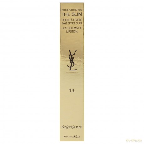 Yves Saint Laurent Thin Frosting Lipstick with Leather Effect Rouge Pur Couture The Slim 2.2g - Shade: 13 Original Coral
