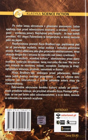 451 Fahrenheita (twarda) - Ray Bradbury [KSIĄŻKA]