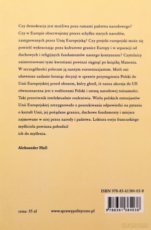 Racja Narodów Refleksje Na Temat Demokracji W Europie - Pierre Manent [KSIĄŻKA]