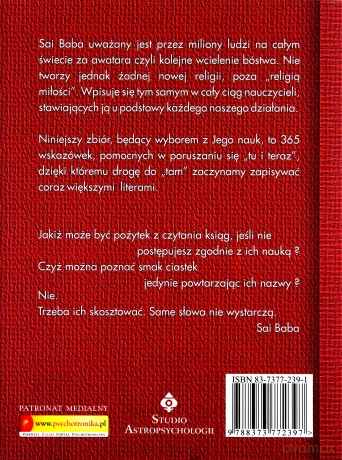 Sai Baba Rozważania Na Każdy Dzień Roku [KSIĄŻKA]