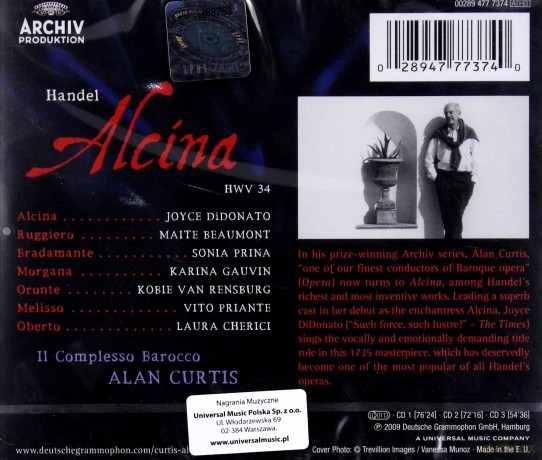 Alan Curtis: Handel:Alcina [3CD]