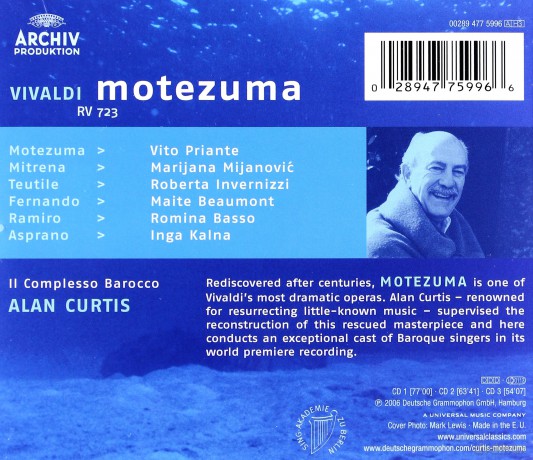 Alan Curtis: Vivaldi:Motezuma [3CD]