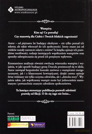 Wampiry Wśród Nas Ukryta Prawda - Konstantinos [KSIĄŻKA]