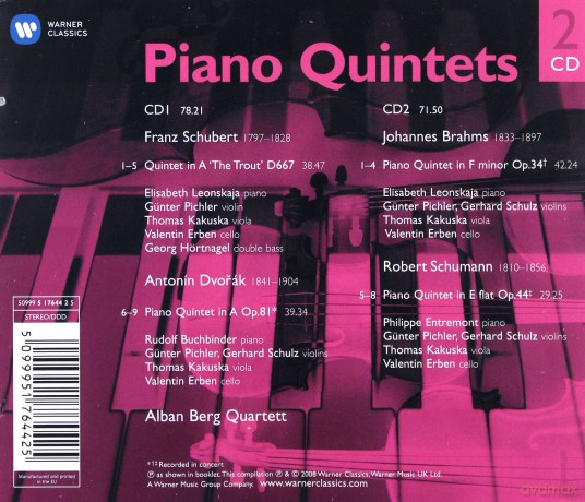 Alban Berg Quartett: Gemini-Piano Quintets [2CD]