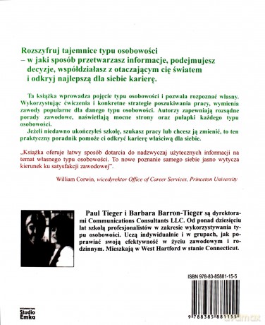 Rób To Do Czego Jesteś Stworzony - Paul D. Tieger, Barbara Barron-Tieger [KSIĄŻKA]