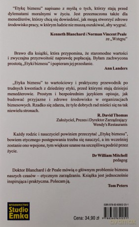 Etyka Biznesu (twarda) - Kenneth Blanchard, Norman Vincent Peale [KSIĄŻKA]