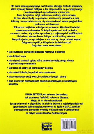 Jak Umiejętnie Sprzedawać I Zwielokrotniać Dochody - Frank Bettger [KSIĄŻKA]