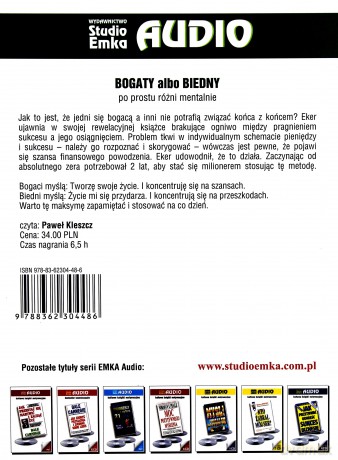 Bogaty Albo Biedny - T.Harv Eker (digipack) [AUDIOBOOK] [CD-MP3]