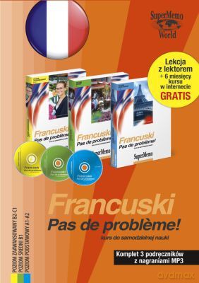 Pakiet 2012 Francuski Bez Problemu (twarda) - Jacek Pleciński [3xKSIĄŻKA]+[AUDIOBOOK] [3CD-MP3]
