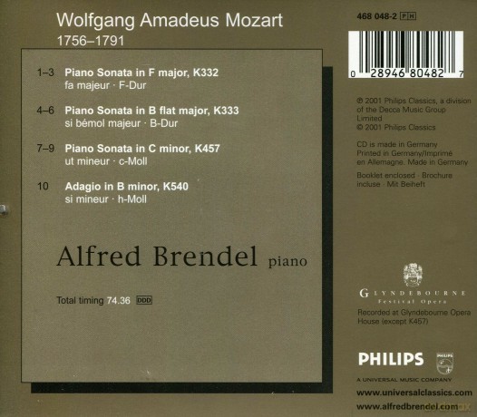 Alfred Brendel: Mozart: Piano Sonatas [CD]