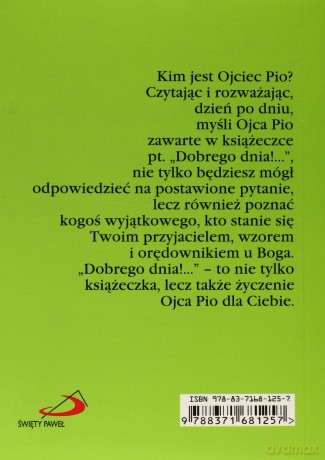 Dobrego Dnia - Ojciec Pio [KSIĄŻKA]
