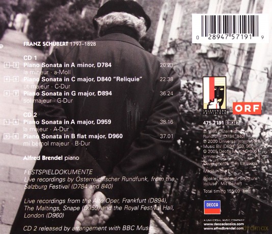 Alfred Brendel: Schubert:Sonatas [2CD]