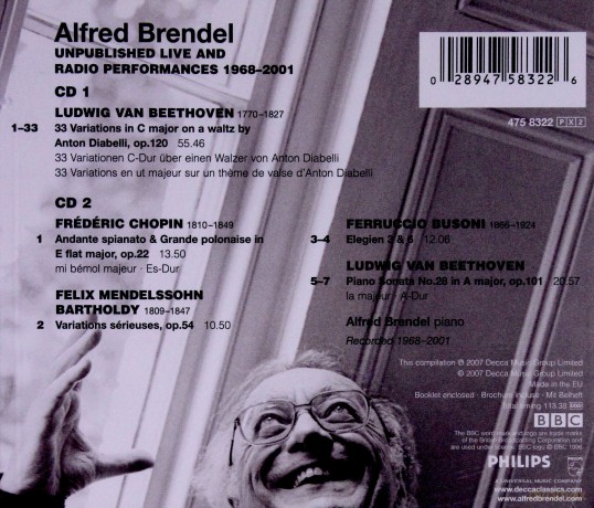 Alfred Brendel: Unpublished Live And Radio Performances [2CD]