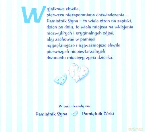 Pamiętnik Syna Pierwszy Rok Życia Mojego Dziecka (twarda) [KSIĄŻKA]+[CD]