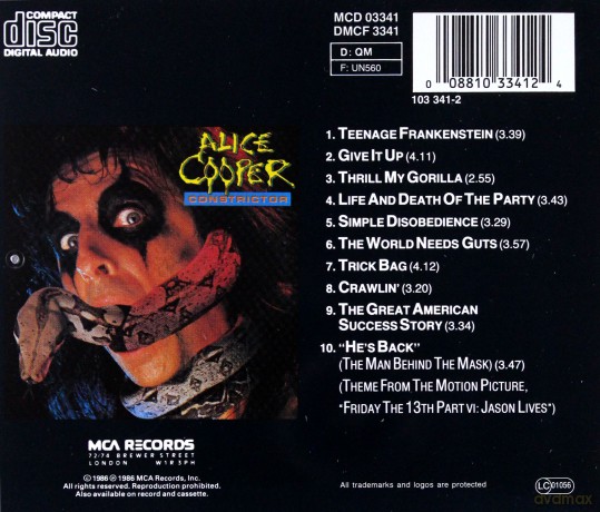 Alice Cooper: Constrictor [CD]