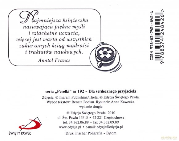 Dla Serdecznego Przyjaciela Perełki [KSIĄŻKA]