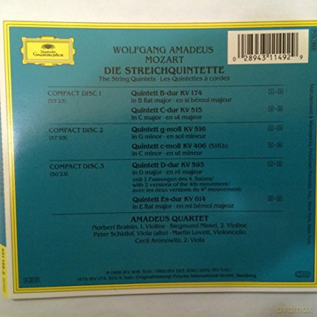 Amadeus Aronowitz: Mozart:6 String Quintets [3CD]