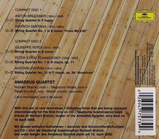 Amadeus Quartet: A Tribute To Norbert Braining/Rare Recor [CD]