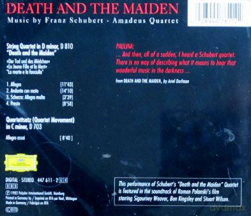 Death And The Maiden soundtrack (Śmierć i Dziewczyna) (Amadeus Quartet) [CD]
