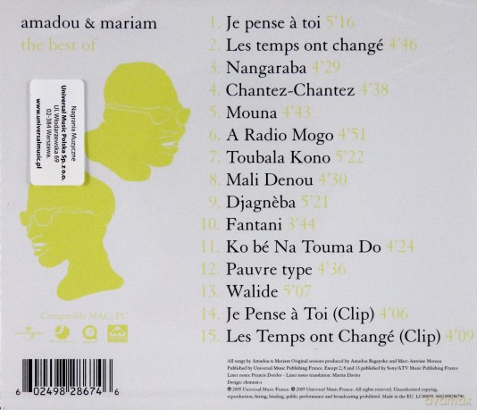 Amadou Et Mariam: Je Pense A Toi - Best Of [CD]