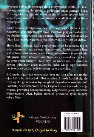 List Do Ojca (twarda) - Barry Adams [KSIĄŻKA]