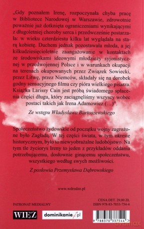 Irena Adamowicz Sprawiedliwa Wśród Narodów Świata - Larissa Cain [KSIĄŻKA]