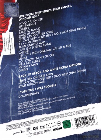 Amy Winehouse: I Told You I Was Trouble Live In London (digipack) [DVD]