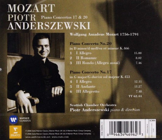 Anderszewski: Piano Concertos 17 + 20 [CD]