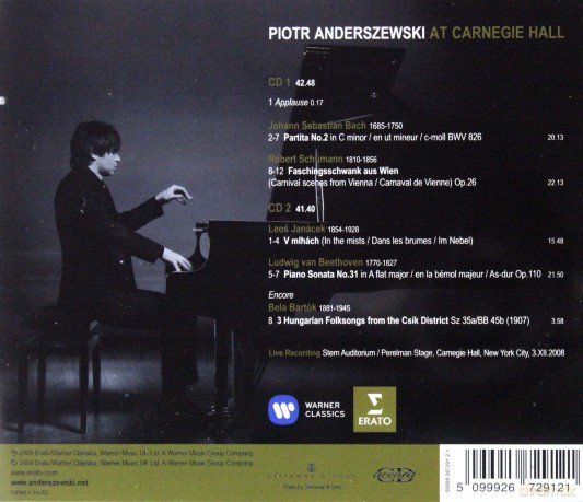 Anderszewski: Piotr Anderszewski At Carnegie Hall [2CD]