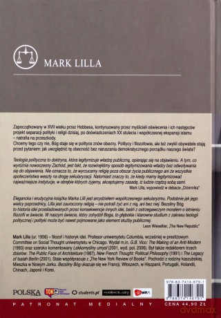 Bezsilny Bóg Religia Polityka I Nowoczesny Zachód (twarda) - Mark Lilla [KSIĄŻKA]