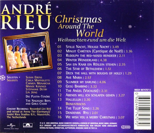 Andre Rieu: Christmas Around The World [CD]