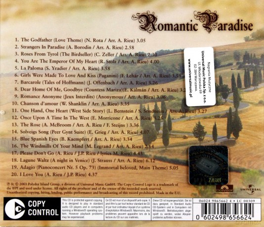 Andre Rieu: Romantic Paradise [CD]