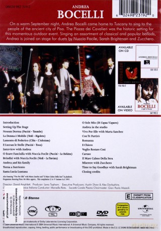 Andrea Bocelli: A Night In Tuscany [DVD]