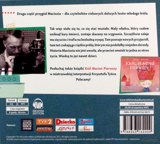 Król Maciuś Na Wyspie Bezludnej - Janusz Korczak [AUDIOBOOK] [CD-MP3]