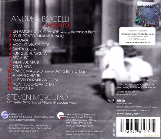 Andrea Bocelli: Incanto [CD]