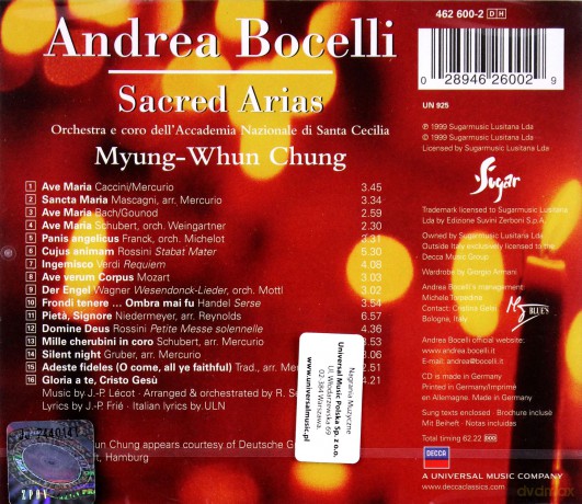 Andrea Bocelli: Sacred Arias [CD]